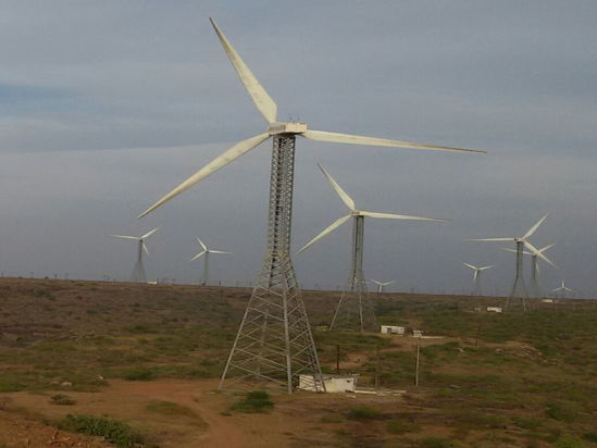 Picture of 15 MW grid-connected wind power project by MMTC in Karnataka